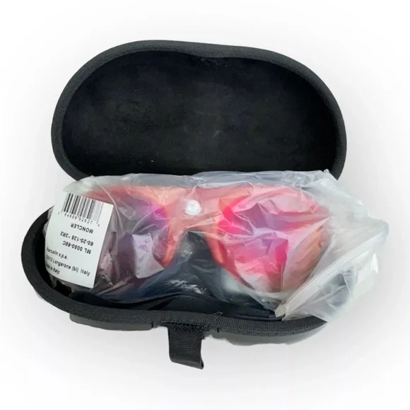 NEW MONCLER Sunglasses Red Shield Mirrored Grey (2 Lens) ML0050/S 68C 60 20 135